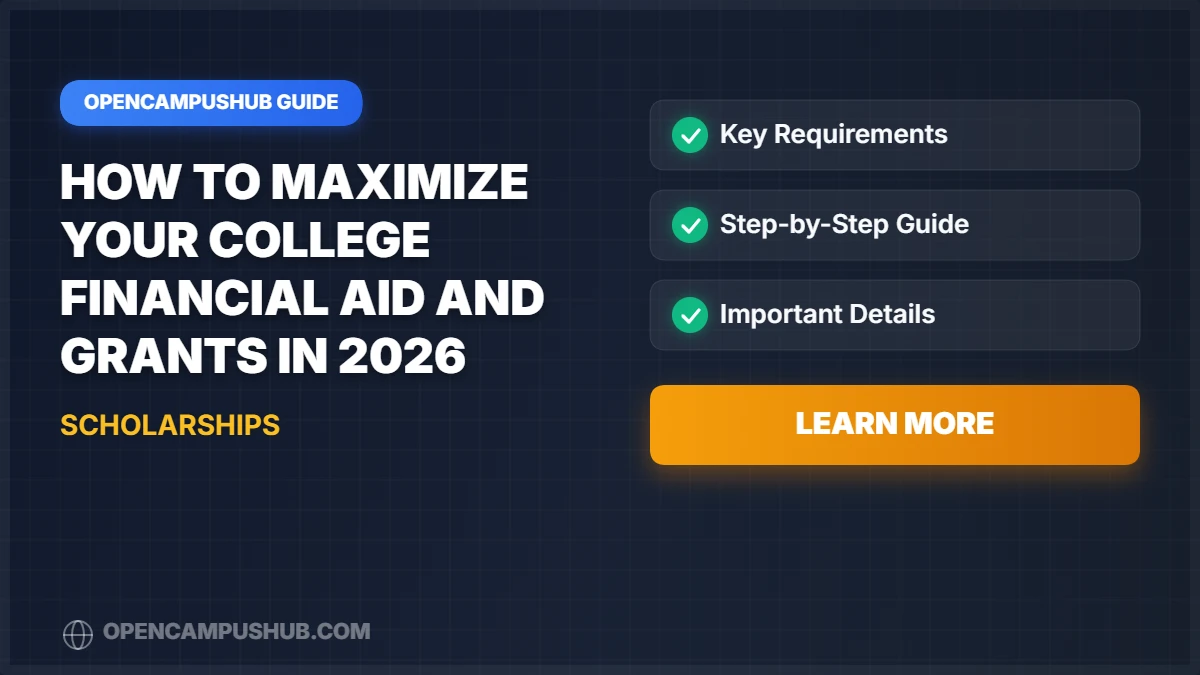 How to Maximize Your College Financial Aid and Grants in 2026