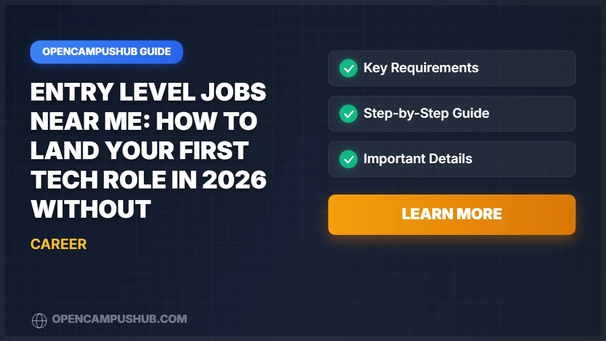 Entry Level Jobs Near Me: How to Land Your First Tech Role in 2026 Without Experience