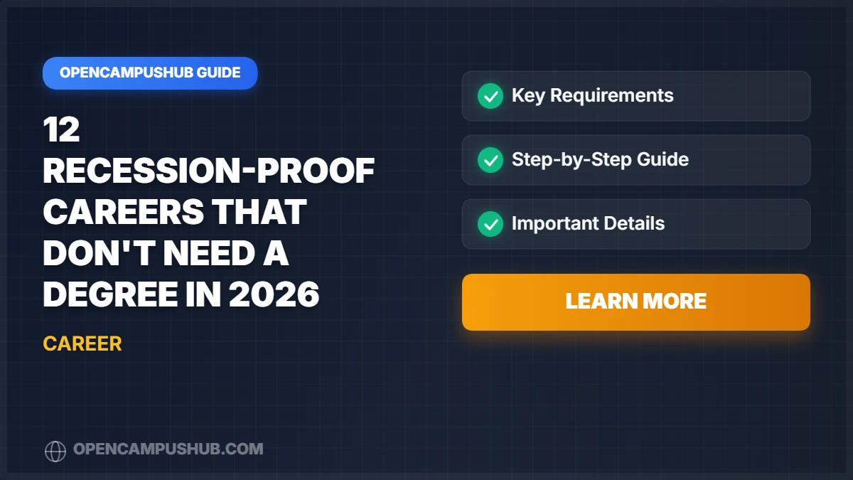 12 Recession-Proof Careers That Don't Need a Degree in 2026