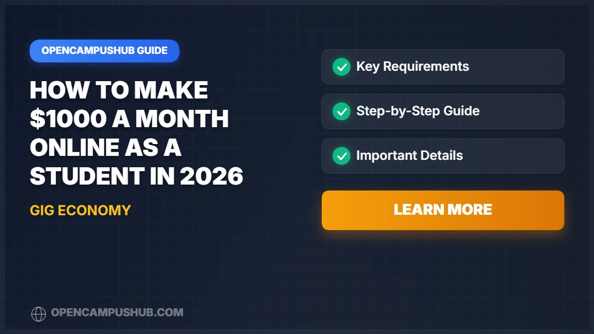 How to Make $1000 a Month Online as a Student in 2026