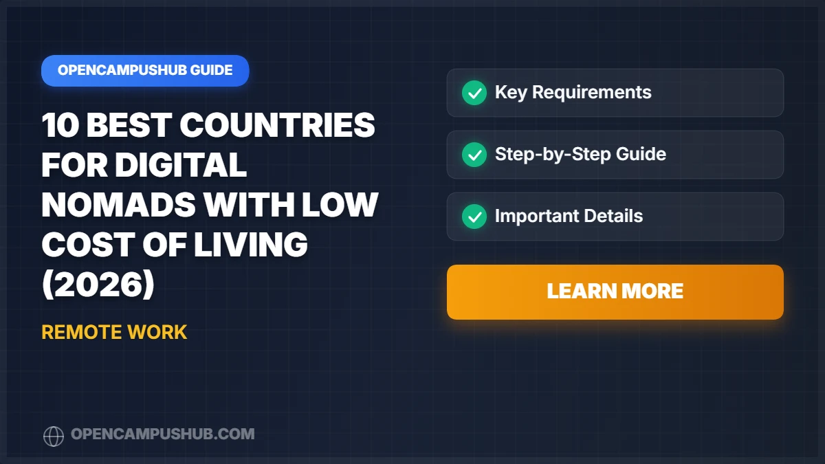 10 Best Countries for Digital Nomads With Low Cost of Living (2026)