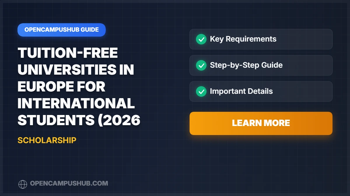 Tuition-Free Universities in Europe for International Students (2026 Guide)