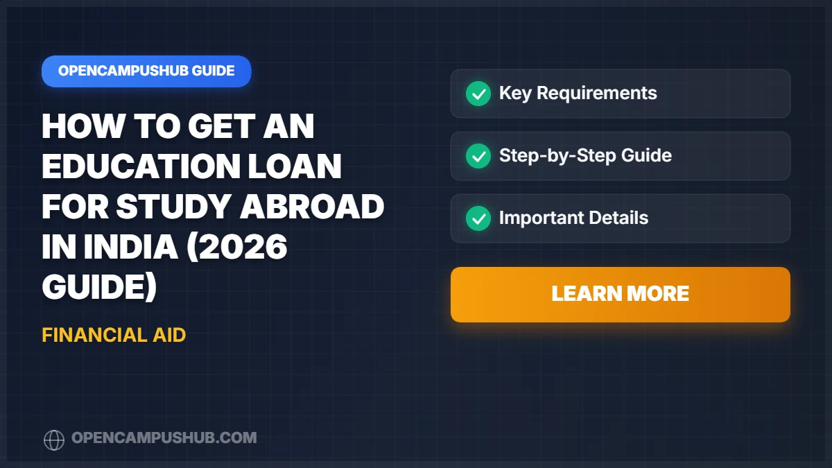 How to Get an Education Loan for Study Abroad in India (2026 Guide)