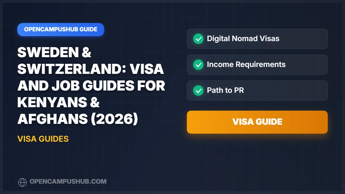 Sweden & Switzerland: Visa and Job Guides for Kenyans & Afghans (2026)