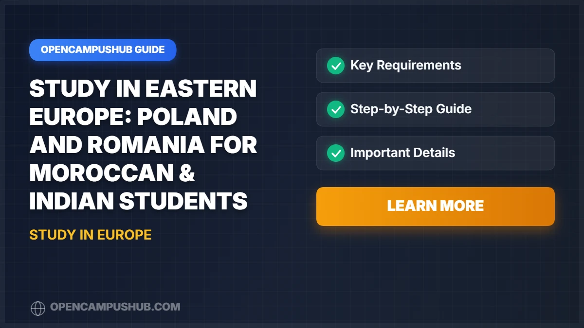 Study in Eastern Europe: Poland and Romania for Moroccan & Indian Students