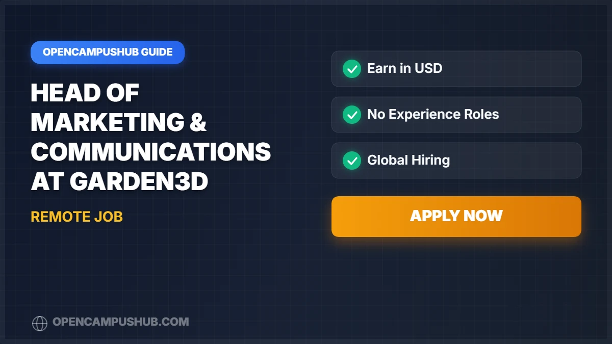 Head of Marketing & Communications at garden3d