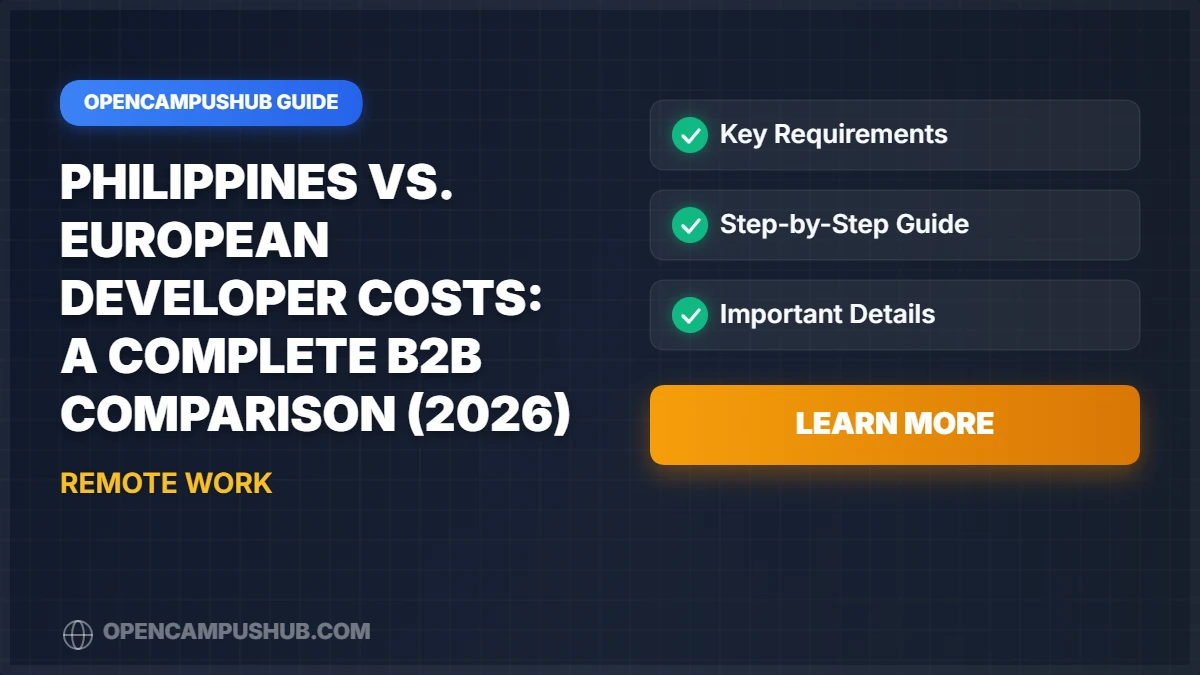 Philippines vs. European Developer Costs: A Complete B2B Comparison (2026)