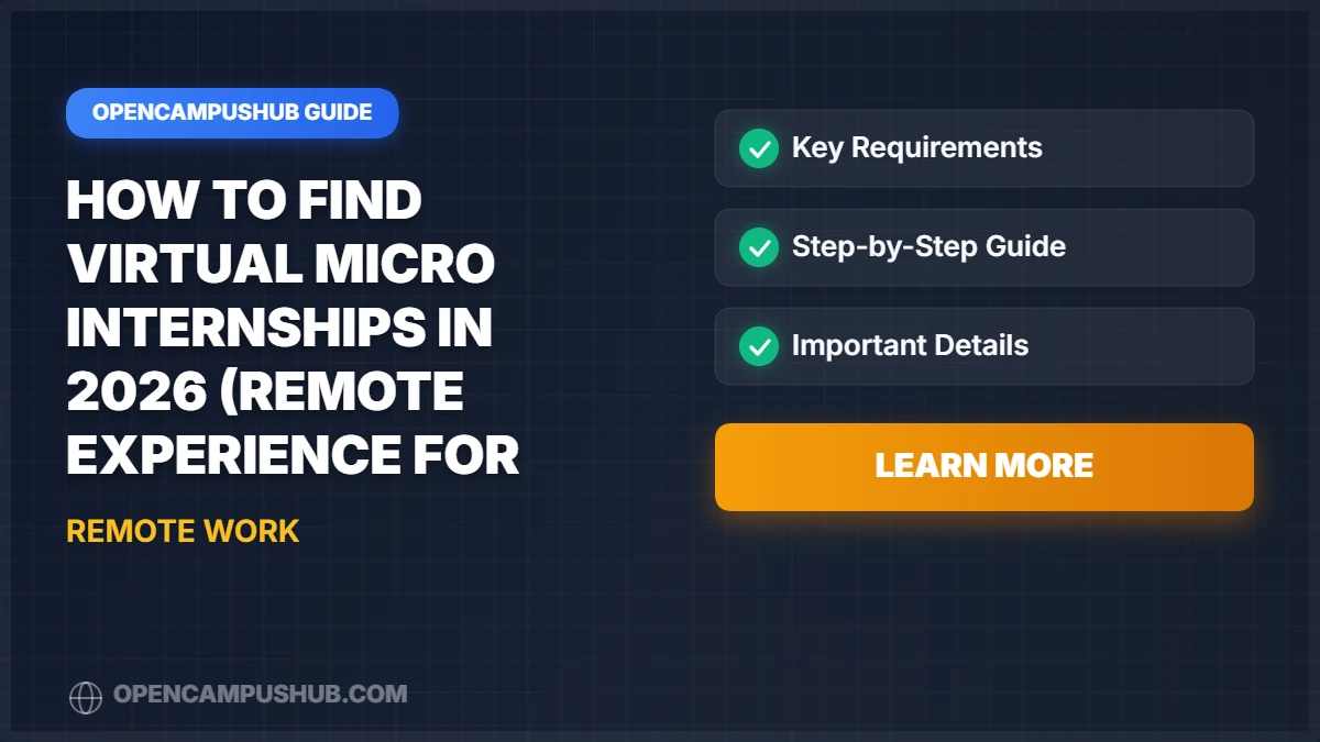 How to Find Virtual Micro Internships in 2026 (Remote Experience for Students)