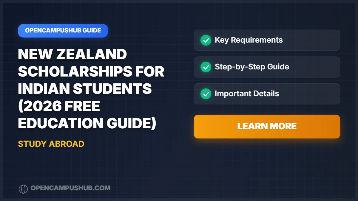 New Zealand Scholarships for Indian Students (2026 Free Education Guide)