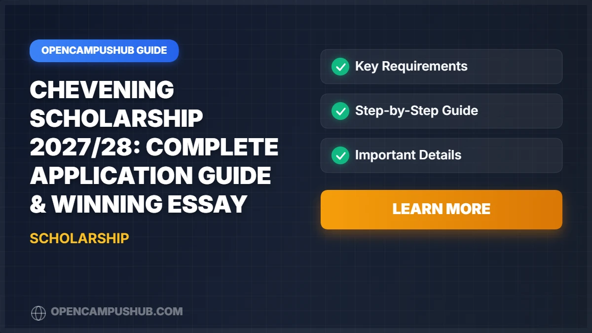 Chevening Scholarship 2027/28: Complete Application Guide & Winning Essay Tips
