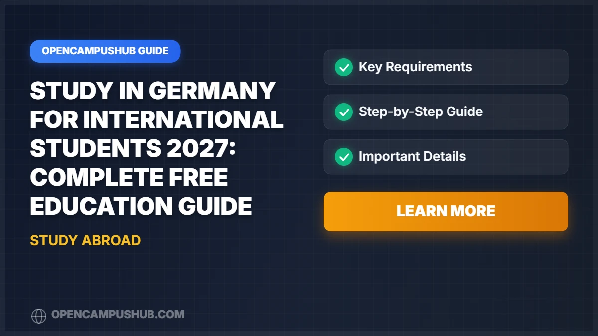 Study in Germany for International Students 2027: Complete Free Education Guide