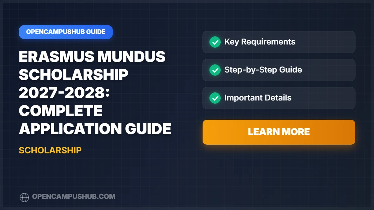 Erasmus Mundus Scholarship 2027-2028: Complete Application Guide