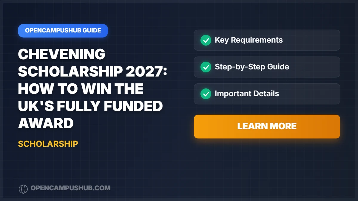 Chevening Scholarship 2027: How to Win the UK's Fully Funded Award