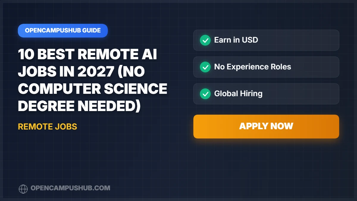 10 Best Remote AI Jobs in 2027 (No Computer Science Degree Needed)