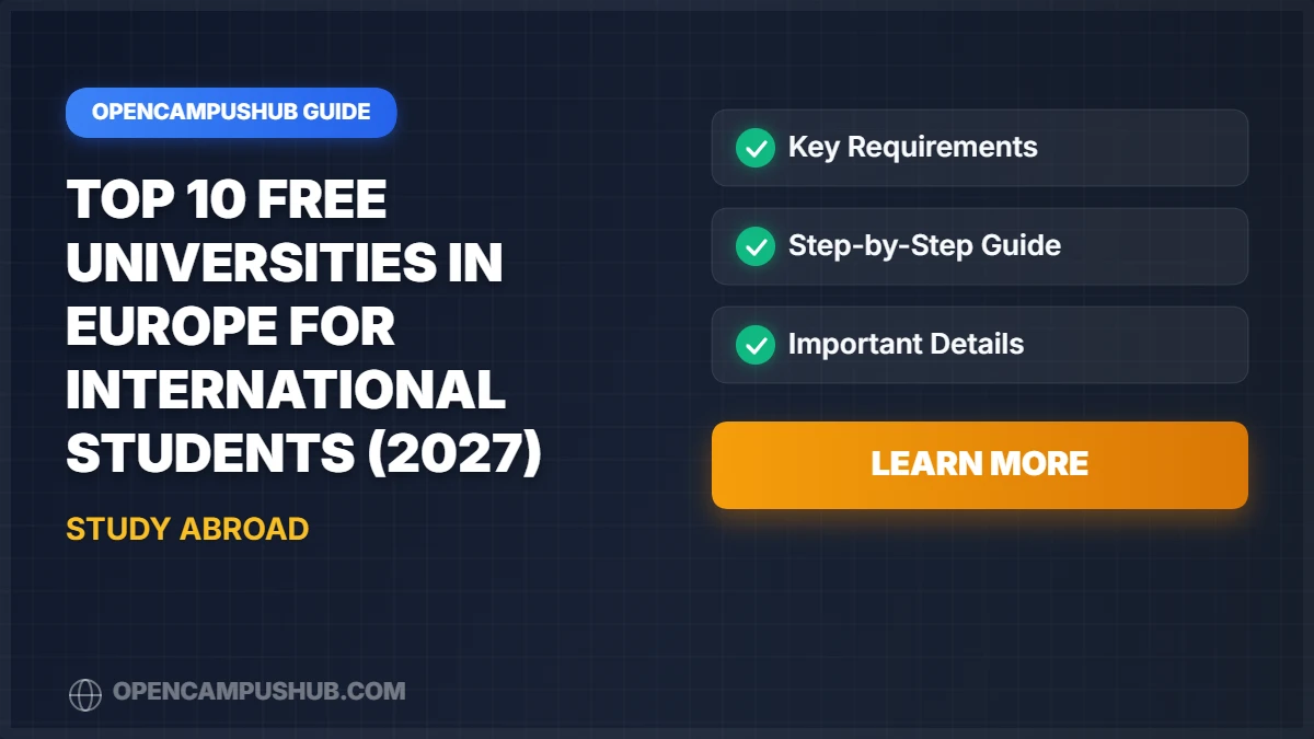 Top 10 Free Universities in Europe for International Students (2027)