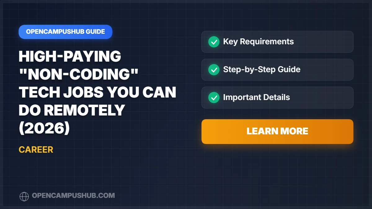 High-Paying "Non-Coding" Tech Jobs You Can Do Remotely (2026)