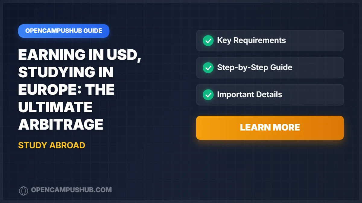 Earning in USD, Studying in Europe: The Ultimate Arbitrage