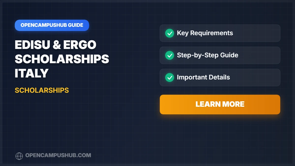 EDISU & ERGO Scholarships Italy