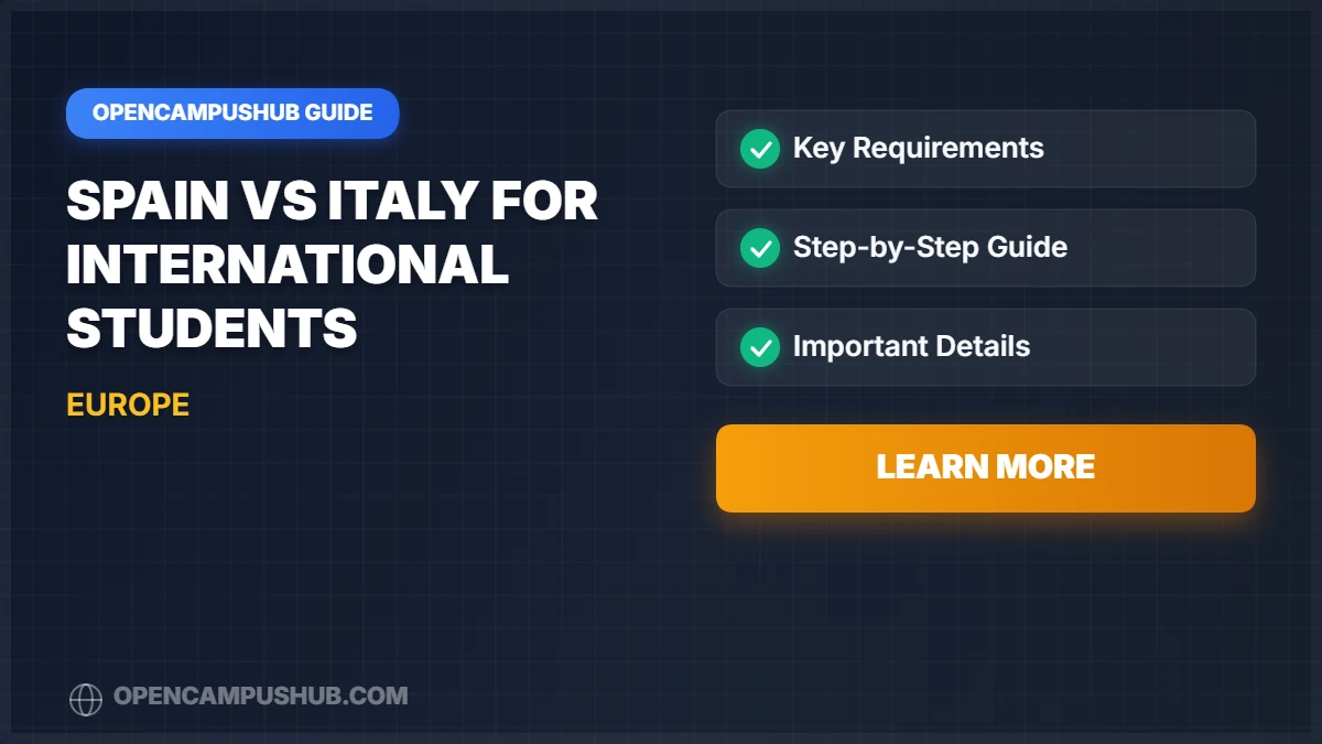 Spain vs Italy For International Students