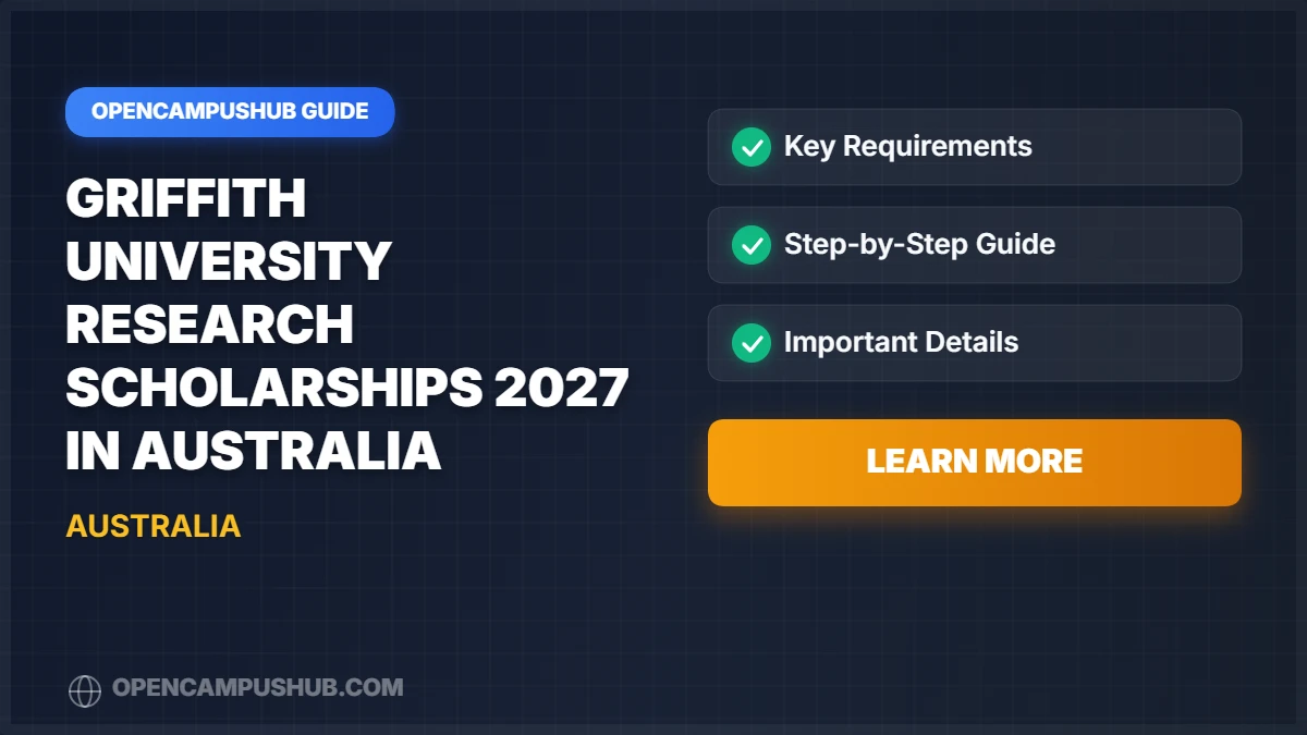 Griffith University Research Scholarships 2027 in Australia (Fully Funded)