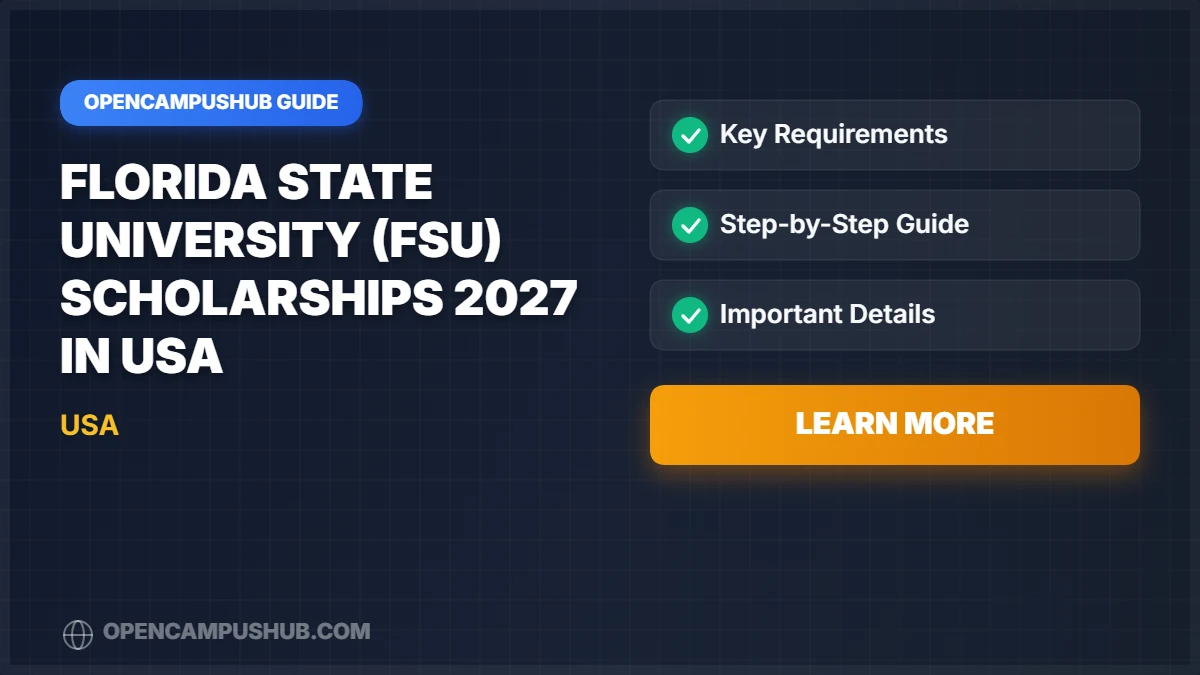 Florida State University (FSU) Scholarships 2027 in USA