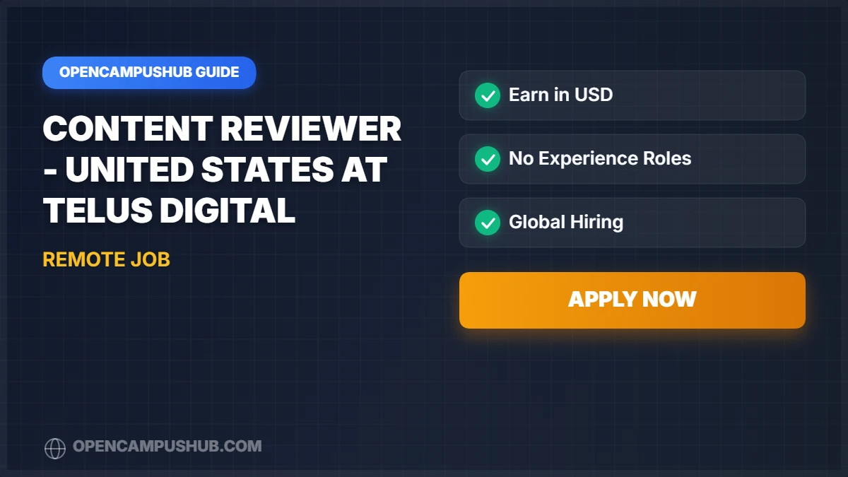 Content Reviewer - United States at TELUS Digital