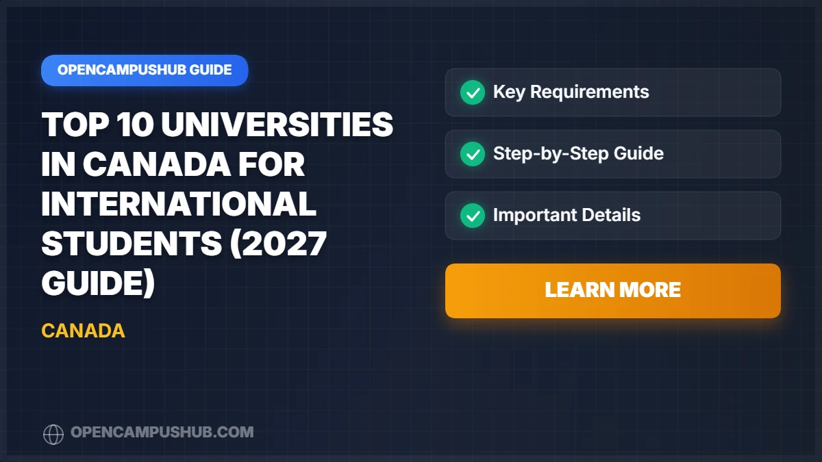 Top 10 Universities in Canada for International Students (2027 Guide)