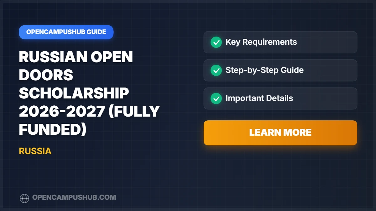 Russian Open Doors Scholarship 2026-2027 (Fully Funded)