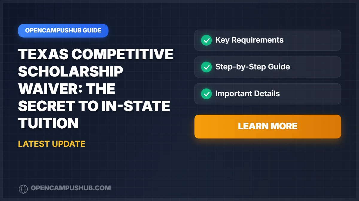 Texas Competitive Scholarship Waiver: The Secret to In-State Tuition