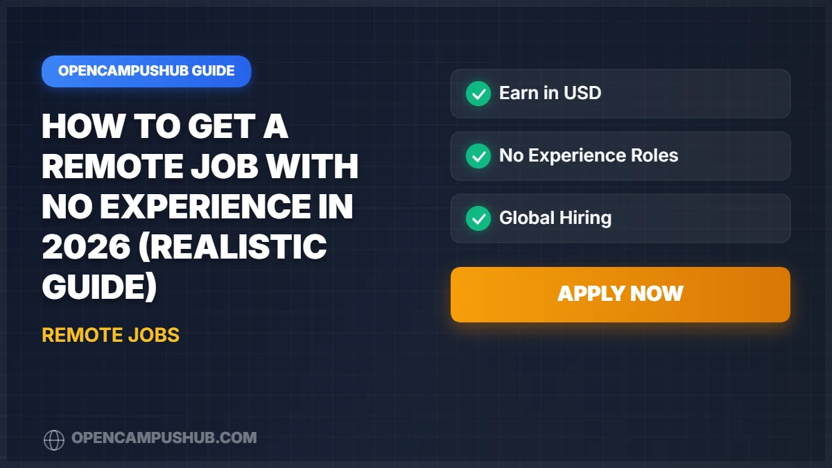 How to Get a Remote Job with No Experience in 2026 (Realistic Guide)