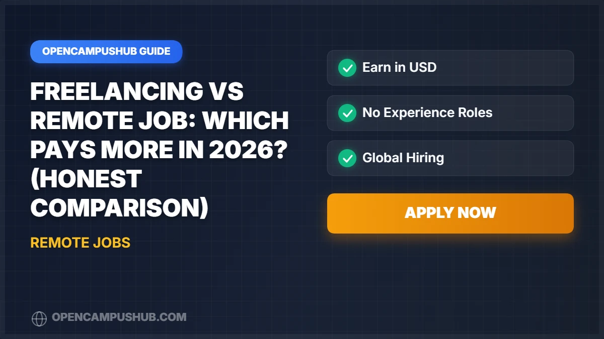 Freelancing vs Remote Job: Which Pays More in 2026? (Honest Comparison)