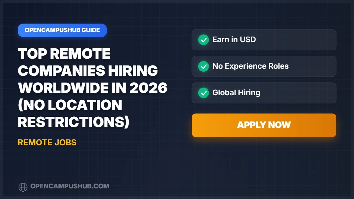 Top Remote Companies Hiring Worldwide in 2026 (No Location Restrictions)