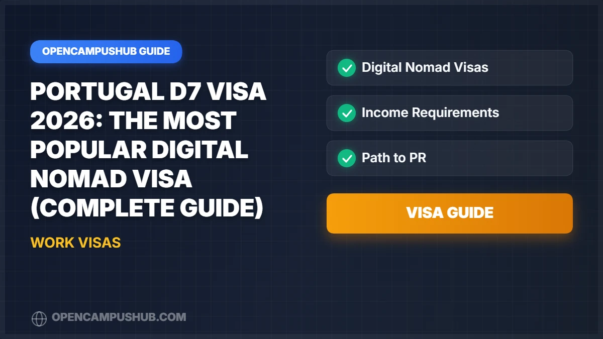 Portugal D7 Visa 2026: The Most Popular Digital Nomad Visa (Complete Guide)