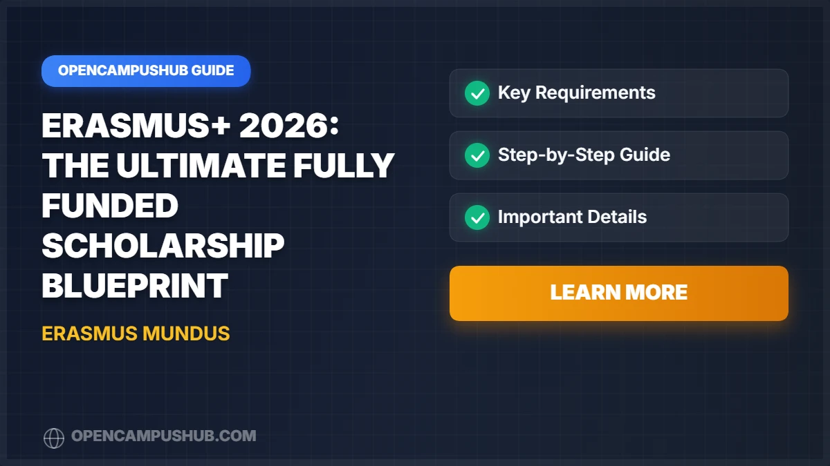 Erasmus+ 2026: The Ultimate Fully Funded Scholarship Blueprint