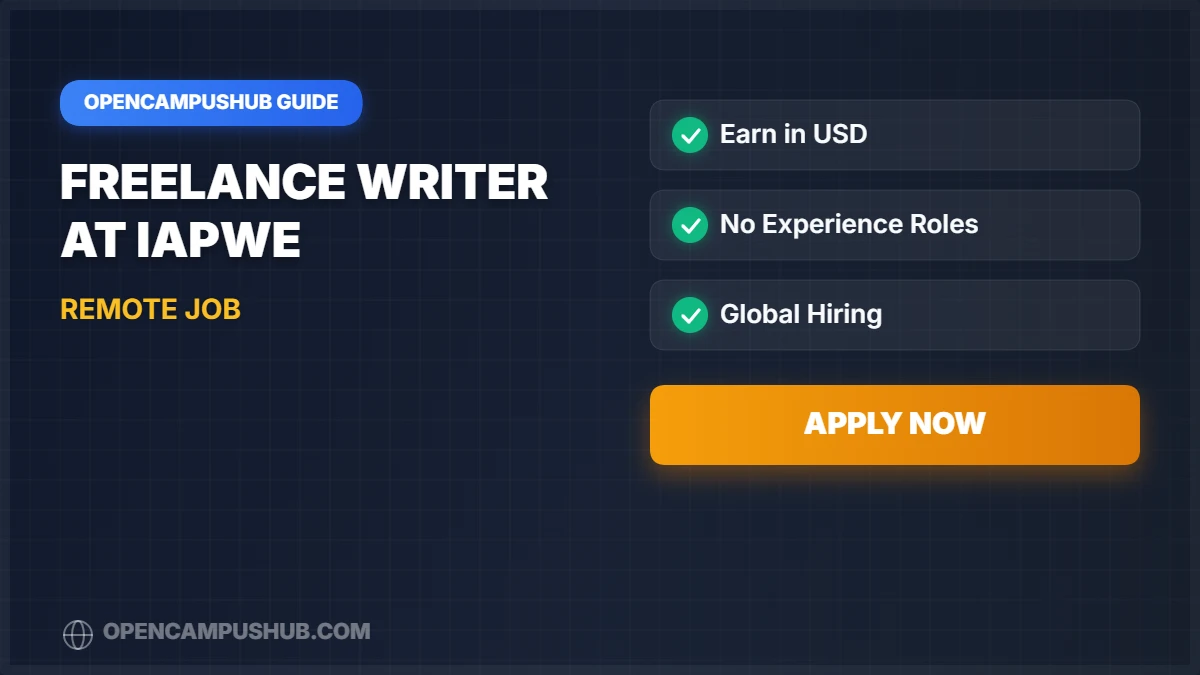 Freelance Writer at IAPWE