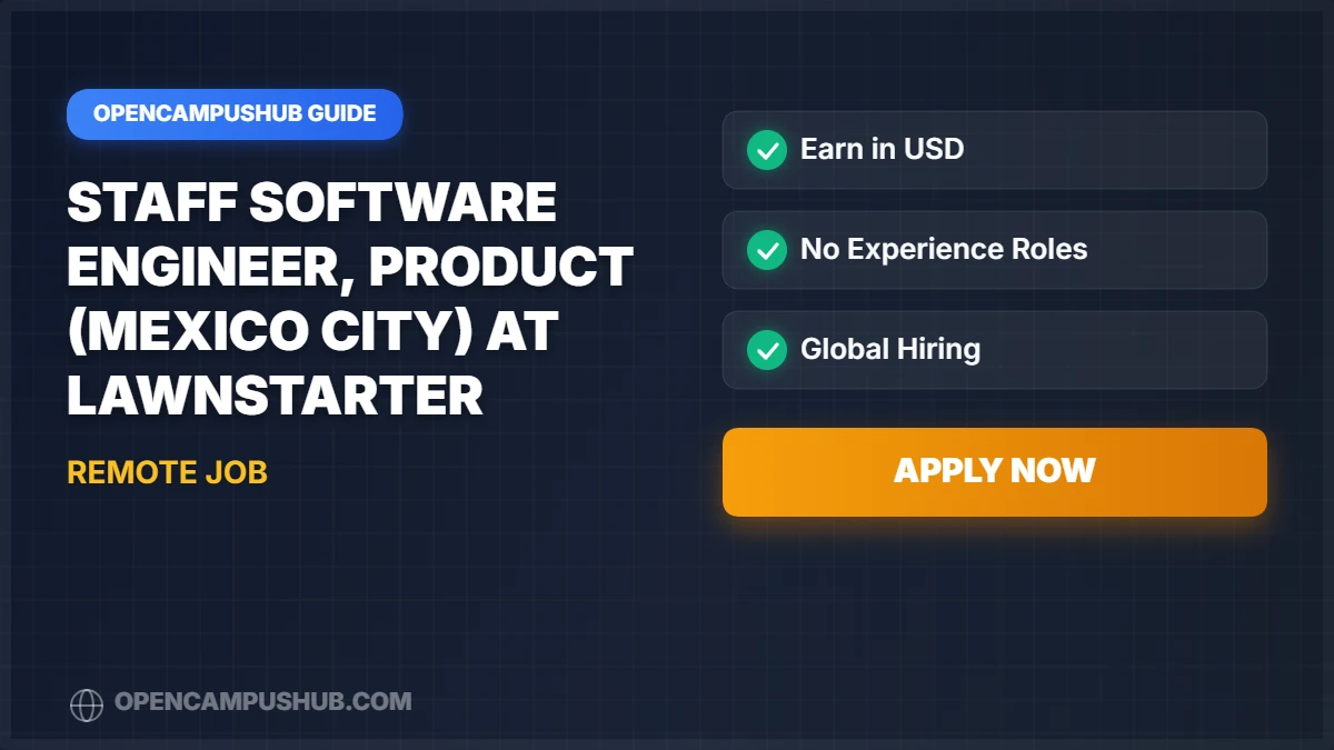 Staff Software Engineer, Product (Mexico City) at LawnStarter