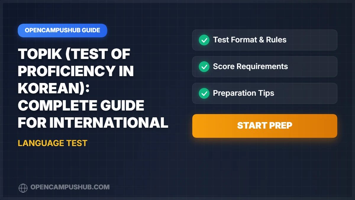 TOPIK (Test of Proficiency in Korean): Complete Guide for International Students