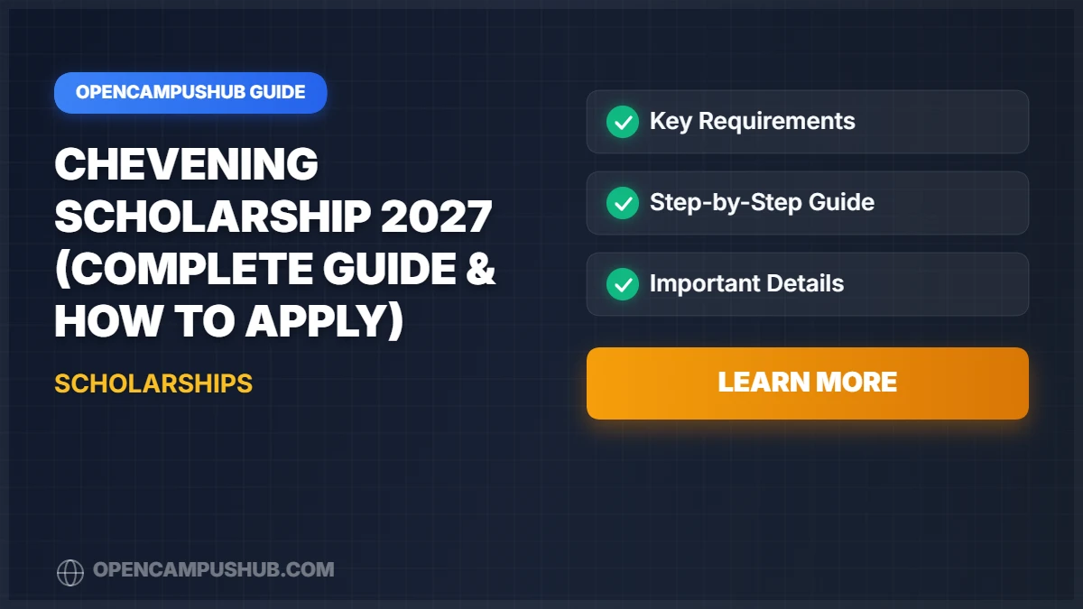 Chevening Scholarship 2027 (Complete Guide & How to Apply)