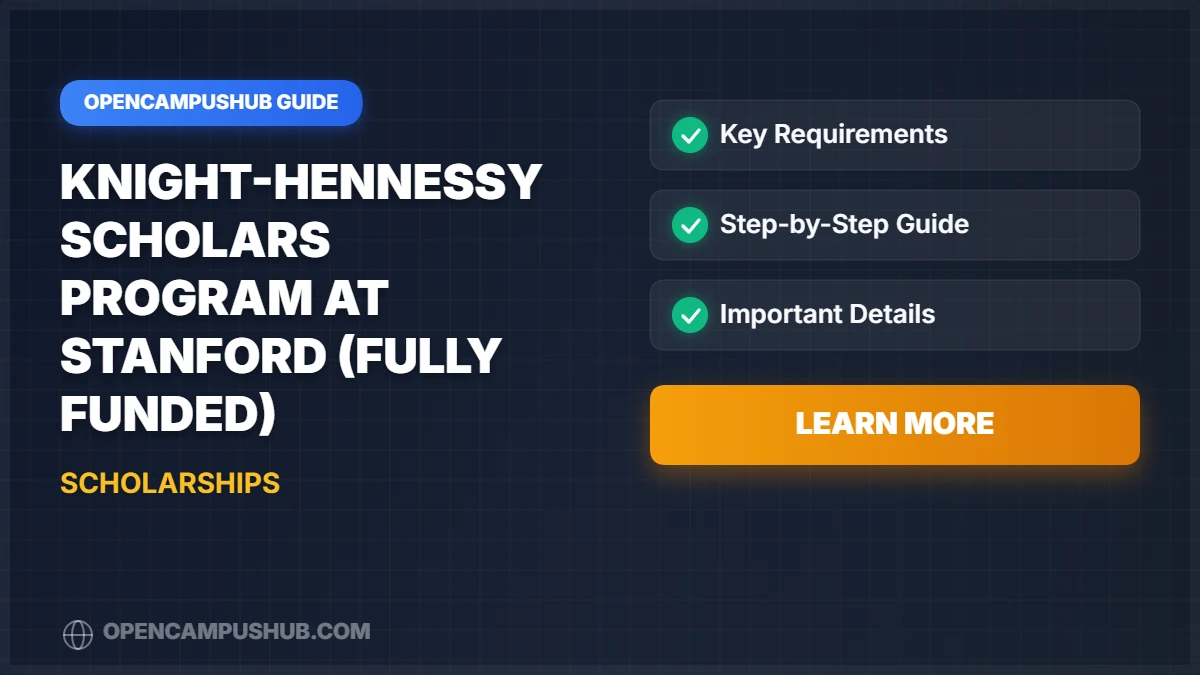 Knight-Hennessy Scholars Program at Stanford (Fully Funded)