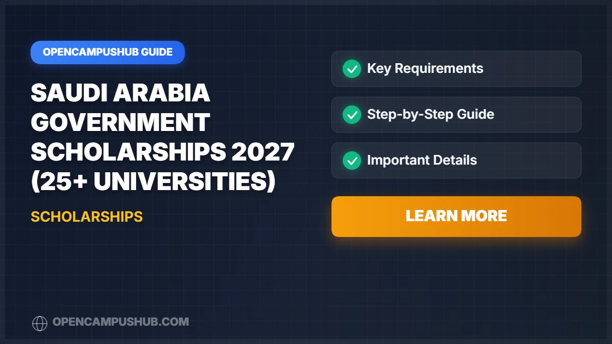 Saudi Arabia Government Scholarships 2027 (25+ Universities)