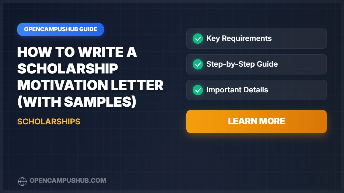 How to Write a Scholarship Motivation Letter (With Samples)