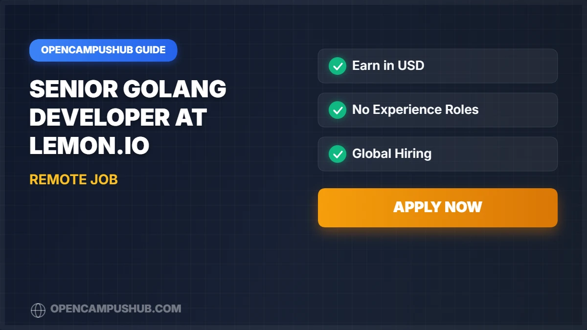 Senior Golang Developer at Lemon.io