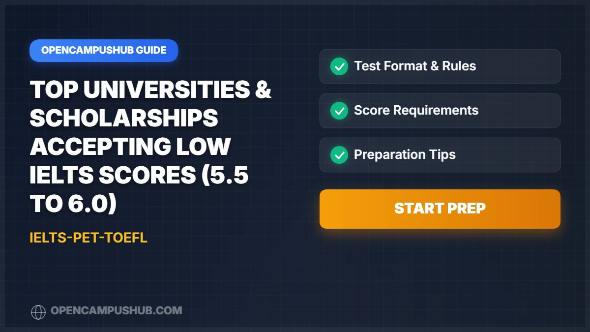 Top Universities & Scholarships Accepting Low IELTS Scores (5.5 to 6.0)