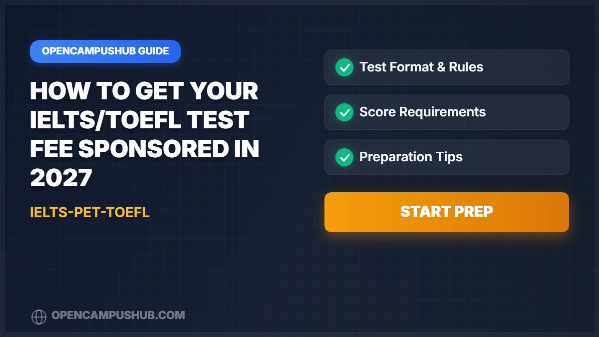 How to Get Your IELTS/TOEFL Test Fee Sponsored in 2027