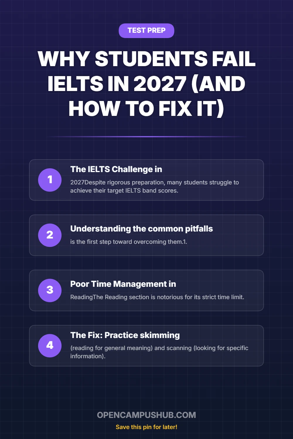 Why Students Fail IELTS in 2027 (And How to Fix It) Infographic